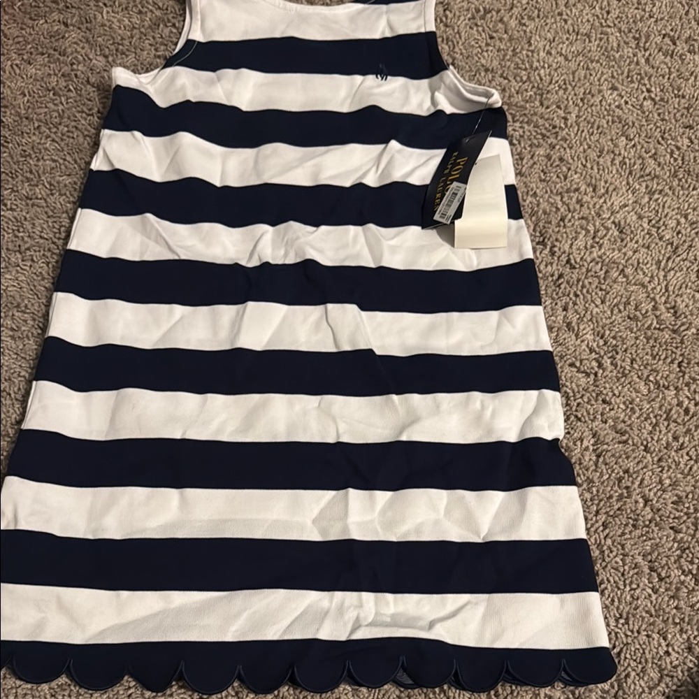 Ralph Lauren Black and White Scoop Neck Sundress